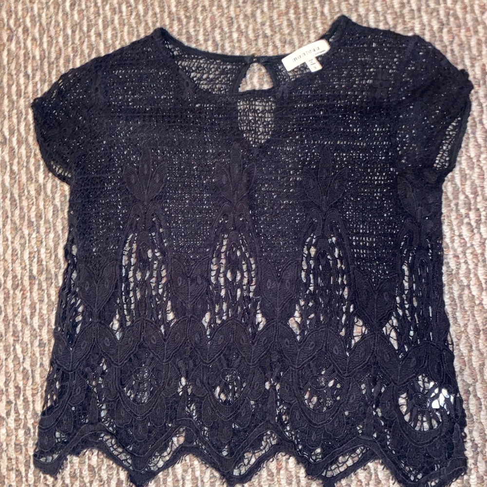 Black monteau top